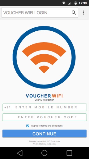 WiFi Authentication User ID Verification with voucher access code