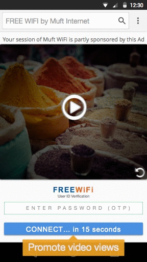 Example 1: How to monetize free WiFi with advertisements
